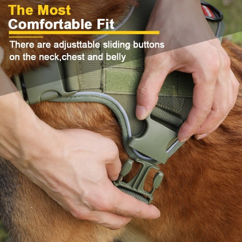 AyalaPet Tactical Dog Harness No-Pull - Heavy Duty Pet Vest with Handle - Adjustable Reflective Escape-Proof Harness for Small, Medium & Large Dogs