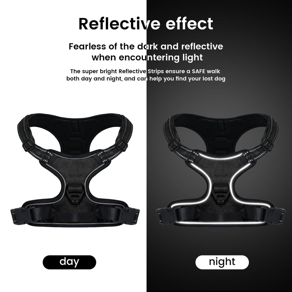Reflective Step-In Dog Harness and Leash Set - Breathable Soft Mesh Pet Vest - No-Pull Adjustable Escape-Proof Harness for Small Medium Dogs & Cats