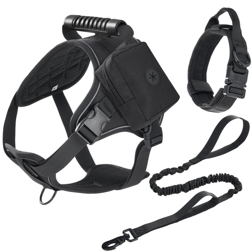 AyalaPet 3-in-1 No-Pull Dog Harness and Leash Set - Multifunctional Reflective Pet Vest - Adjustable Escape-Proof Walking Harness for Small, Medium & Large Dogs